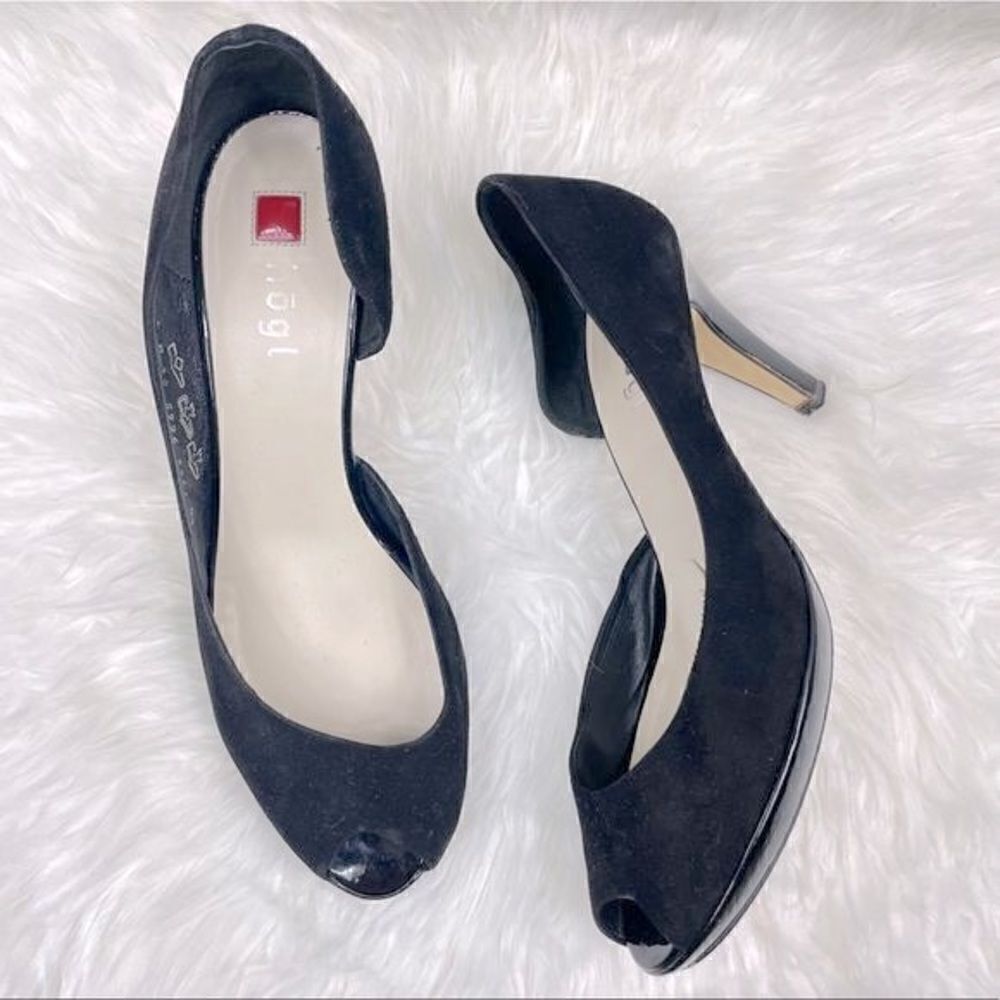 Hogl Suede open toe pumps 9.0 US (6.5 UK)  3.5” heel
